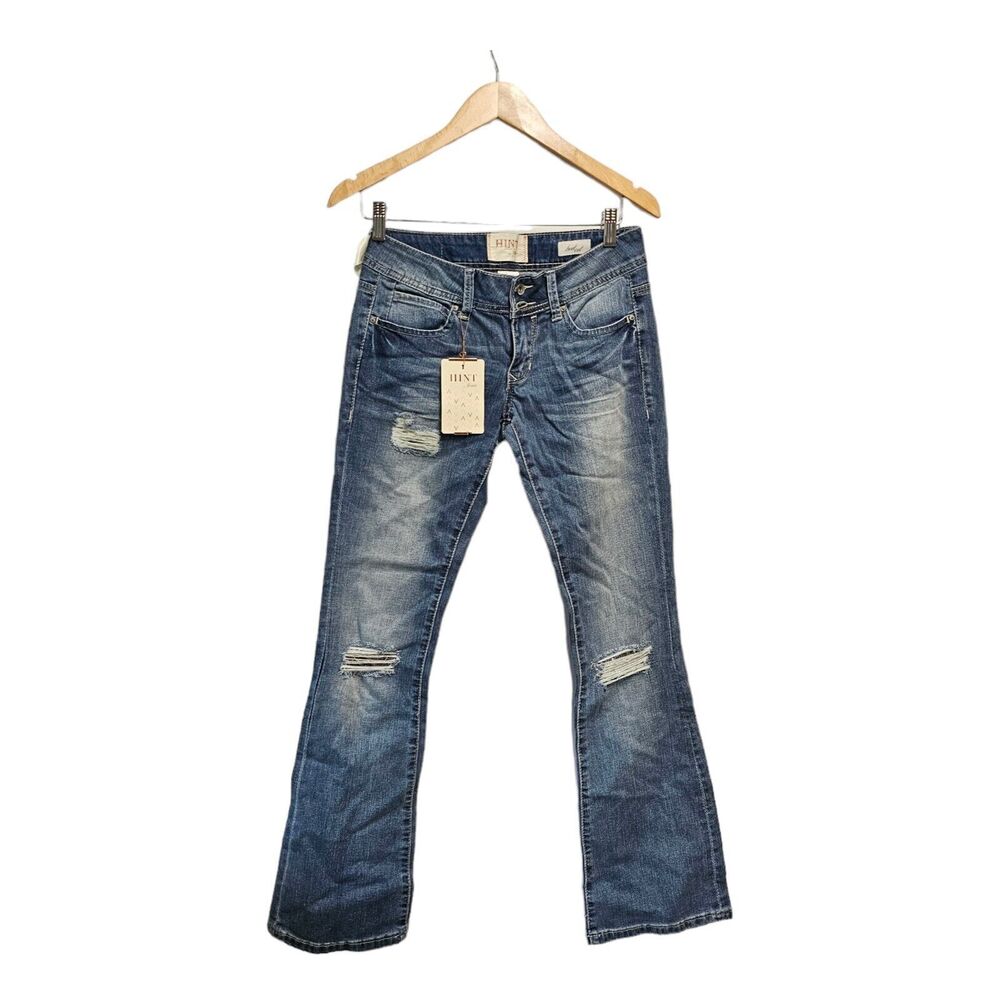 HINT Jeans Bootcut Flap Pocket Size 27‎ Low Rise Y2K Hip Hugger